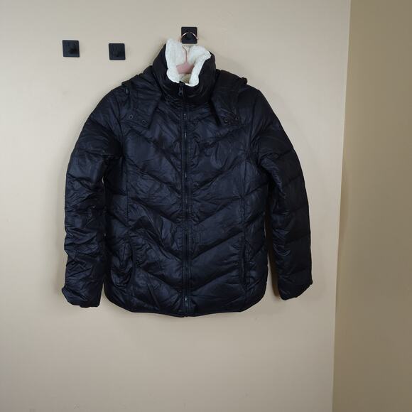 Forever 21 Fleece Lined Quilted Bomber Jacket in Black Size L - Picture 1 of 12